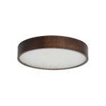 Kanlux - plafonnier rond bois - verre - led e27 - �475mm - design moderne