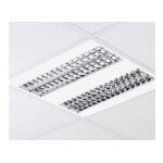 Plafonnier encastr fluo 4x14w pav 600x600mm avec tubes t5 4000k et ballast elec hf omega2 thorn europhane ...