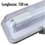 Plafonnier �tanche avec tube n�on 150cm pour plafond et mur ip65