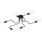 Plafonnier industriel moderne luminaire plafonnier int�rieur lampe de plafond noir e27 pour salon cuisine ...