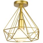 Plafonnier industrielle retro 25cm en forme diamant suspension luminaire pour salle � manger, bar, chambre ...