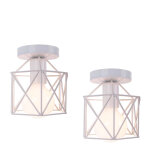 Plafonnier industrielle retro en mtal cube carr fer suspension luminaire pour salon chambre bar salle ...