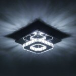 Stoex - plafonnier d'int�rieur � led lustre en cristal k9 moderne pour salon, chambre � coucher, salle ...