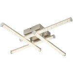 Plafonnier plafonnier lampe de chambre led cristal design argent l 50 cm