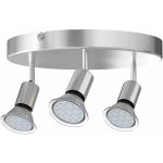 Plafonnier led 1  4 ampoules 3 w 300 lm 360 et orientable  90 3 flammes rondes - monzana