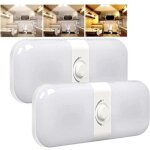 Plafonnier led 12v pour camping - car ? intensit� variable ? lumi�re blanche, chaude et jaune ? 2 lampes ...