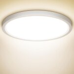 Plafonnier led 18w �tanche ip44, luminaire blanc froid 4000k 1800lm, lampe plafond ronde 22cm pour salon, ...
