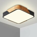 Plafonnier led 24w lampe plafond avec t�l�commande luminosit� r�glable luminaire salle de bain carr� ...