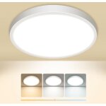 Plafonnier led, 3000k 4000k 6500k 3 couleurs lampe plafond, 15w 1500lm, moderne, rond, ip44 etanche plafonnier ...