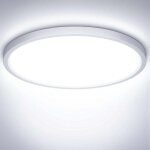 Plafonnier led 32w ip44 �tanche, 6500k 2400lm, lampe ronde 30cm pour salle de bain, chambre, salon ortviai ...