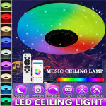 Plafonnier led bluetooth 36w rgb couleur pour chambre � coucher, salon, plafonnier � intensit� variable ...