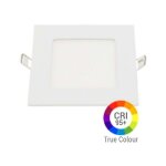 Plafonnier led carr 6w extra plat encastrable irc95 - blanc naturel 4200k