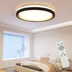 Plafonnier led plafonnier chambre - diam�tre 30 cm lampe de chambre � coucher dimmable avec t�l�commande ...