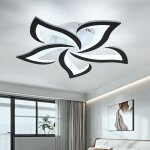 Goeco - plafonnier led design moderne 60w blanc froid 6000k forme de fleur cr�ative lampe de plafond ...