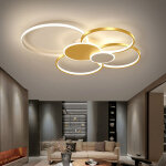 Plafonnier led dor� 80 cm, rond, intensit� variable avec t�l�commande, abat - jour en acrylique, id�al ...