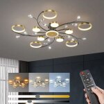 Plafonnier led dor�, lustre encastr�, luminaire d�coratif, convient aux salons, chambres et salles � ...
