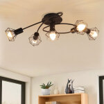Plafonnier led e14 noir - spot de plafond 5 ampoules spots de plafond industriels pivotants 350� spot ...