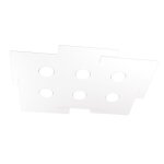 Top - light - plafonnier led echo top light en m�tal blanc rectangulaire avec 6 douilles d'ampoule gx53 ...