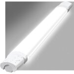 Plafonnier led �tanche 90 cm - tube led 24 w 3 000 lm - lampe de cave ip65 �tanche 5 000 k - lampe d'atelier ...