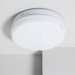 Ledkia - plafonnier led extrieur rond 24w hublot ip65 285 mm avec clairage de scurit non permanent ...