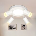 Plafonnier led gbly 4 spots de plafond - spot de plafond gu10 plafonnier blanc plafonnier chambre lampe ...