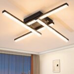 Plafonnier led gbly pour cuisine - noir 45, 5 cm lampe de chambre � coucher 3000 k blanc chaud lampe ...
