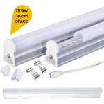 Plafonnier led n�on t5 sous meuble, tube en verre opaque, 5 w, 30 cm, t5 - 30 - blanc froid - - ymyny ...