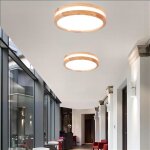 Plafonnier led rond lampe de plafond 30w luminaire plafonnier style naturel design �30cm lumi�re blanche ...