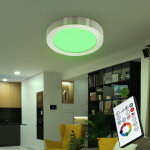 Etc - shop - plafonnier led rvb télécommande éclairage de salon gradateur lampe argent Etc - shop - plafonnier led rvb télécommande éclairage de salon gradateur lampe argent