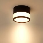 Plafonnier led spot 12w 3000k rond noir blanc chaud plafonnier salon aluminium �10cm 110v luminaire spots ...