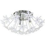 Sampa - plafonnier luminaire blanc 3 lumi�res applique plafond flocons de neige