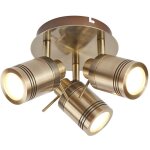 Searchlight - plafonnier luminaire laiton antique spot cuisine salle de bain salon clairage