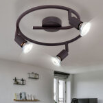Plafonnier, luminaire de salon, lampe de salle � manger, spot, spot de plafond, m�tal marron rouille, ...