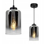 Plafonnier lustre suspendu loft �l�gant lampe en verre graphite