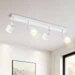 Plafonnier plafonnier moderne 4 ampoules : spots de plafond pivotants gu10 plafonnier spot lampe de cuisine ...