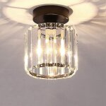 Plafonnier moderne lustre abat - jour en cristal et m�tal led suspension luminaire �clairage e27 lampe ...
