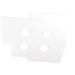 Top - light - plafonnier led echo top light en m�tal blanc rectangulaire avec 4 douilles d'ampoule gx53 ...