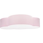 Plafonnier nuage rose tissu 62 cm long 4x e27 b�b� enfant
