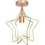 Plafonnier r�tro industrielle en m�tal, diy lustre fer dor� boules 360�r�gble lampe suspension luminaire ...