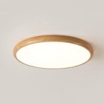 Plafonnier rond style japonais avec led int�gr�e ? luminaire encastr� design pour chambre, bureau et ...