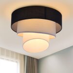 Plafonnier salon plafonnier chambre - abat - jour en tissu lampe de salon plafond �40cm lampe de chambre ...