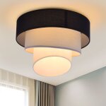Plafonnier salon plafonnier chambre - abat - jour en tissu lampe de salon plafond �40cm lampe de chambre ...
