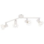 Fischer&honsel - plafonnier salon spot orientable 4 lampes blanc l 60 cm Fischer&honsel - plafonnier salon spot orientable 4 lampes blanc l 60 cm