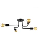 Plafonnier semi - encastr� industriel vintage - plafonnier de 21, 5 pouces lampe suspendue en fer forg� ...
