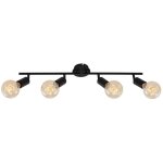 Briloner - plafonnier spot leuchten pearl, 60 w, ip20, noir, métal, excl. 4x e27, intensité lumineuse ... Briloner - plafonnier spot leuchten pearl, 60 w, ip20, noir, métal, excl. 4x e27, intensité lumineuse ...