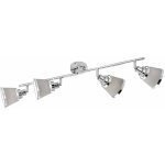 Wofi - plafonnier, spot de plafond, spot, lampe de chambre, réglable, textile métallique, chrome, gris, ... Wofi - plafonnier, spot de plafond, spot, lampe de chambre, réglable, textile métallique, chrome, gris, ...