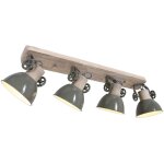 Plafonnier vintage barre de projecteur réglable en bois rétro lampe salon éclairage 2729g Plafonnier vintage barre de projecteur réglable en bois rétro lampe salon éclairage 2729g