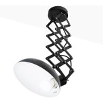 Barcelona led - plafonnier vintage industriel avec bras ciseaux 'sherlock' - noir Barcelona led - plafonnier vintage industriel avec bras ciseaux 'sherlock' - noir