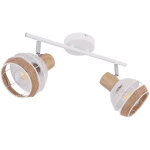 Globo - plafonnier vintage spot spot bar rglable look bois clairage salon lampe cage 54021 - 2