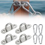 Plaque � ?il en acier inoxydable, plaque � oeillet, 8pi�ces plaque � oeil, 5mm anneau de fixation, anneau ...
